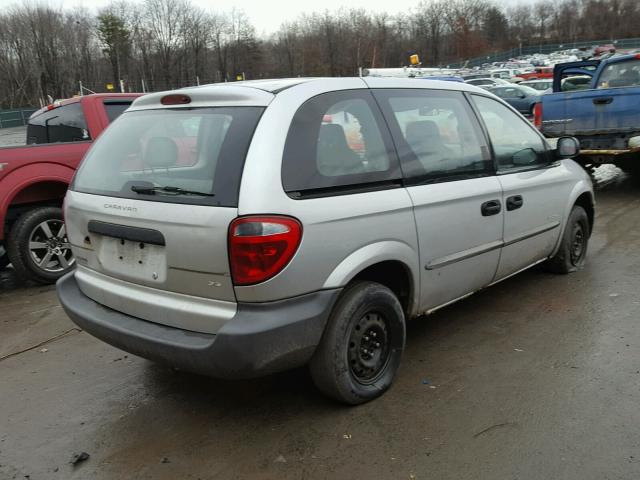 1B4GP25321B123052 - 2001 DODGE CARAVAN SE SILVER photo 4