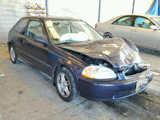 2HGEJ6325VH121338 - 1997 HONDA CIVIC CX BLUE photo 1