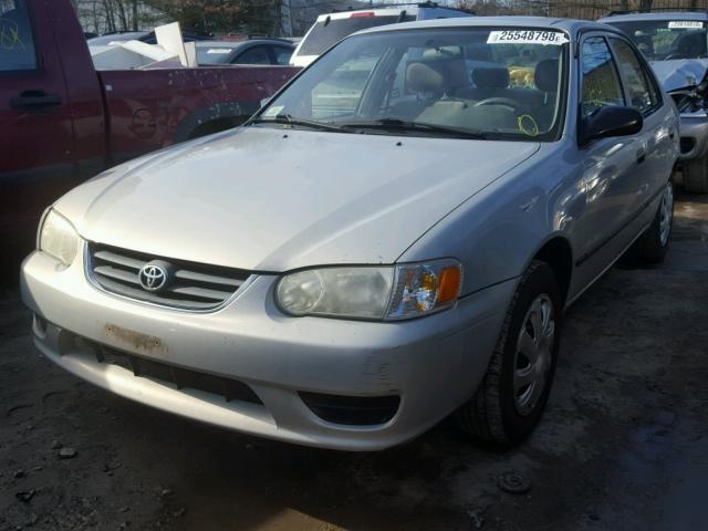 2T1BR12E12C559868 - 2002 TOYOTA COROLLA CE SILVER photo 2