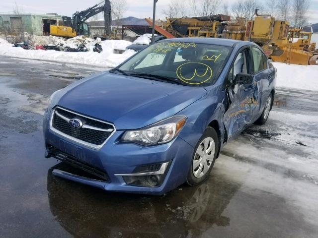 JF1GJAA67GH021062 - 2016 SUBARU IMPREZA BLUE photo 2