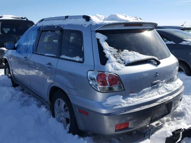 JA4LZ41F54U001568 - 2004 MITSUBISHI OUTLANDER SILVER photo 3