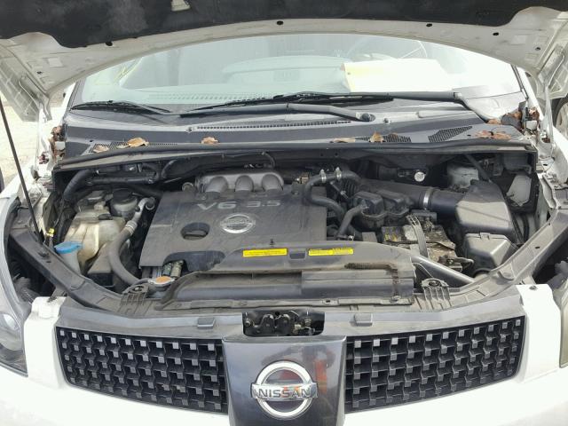 5N1BV28U94N360403 - 2004 NISSAN QUEST S WHITE photo 7