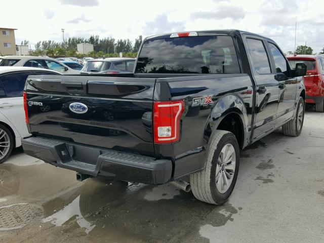 1FTEW1CF0HKD87093 - 2017 FORD F150 SUPER BLACK photo 4