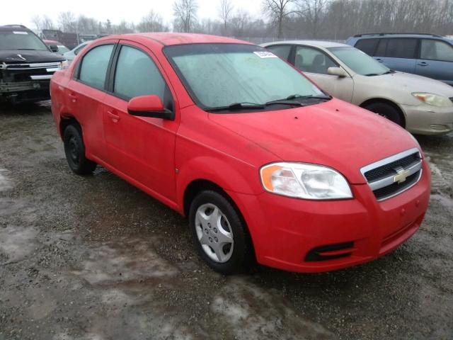 KL1TD56E89B373152 - 2009 CHEVROLET AVEO LS RED photo 1