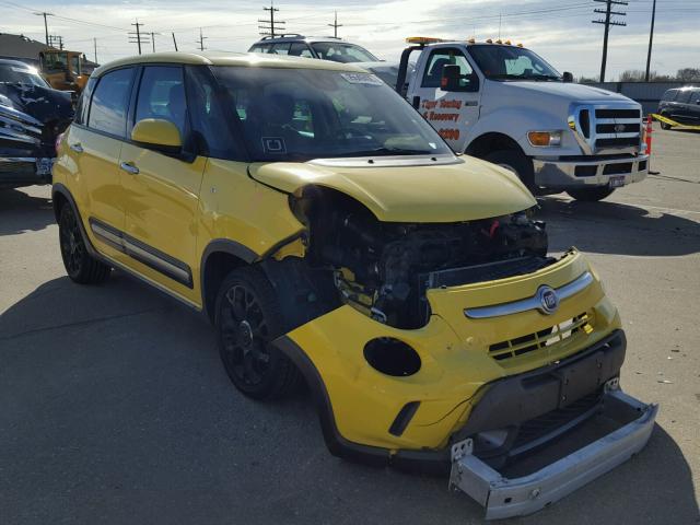 ZFBCFADHXEZ009618 - 2014 FIAT 500L TREKK YELLOW photo 1