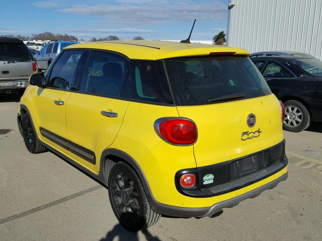 ZFBCFADHXEZ009618 - 2014 FIAT 500L TREKK YELLOW photo 3