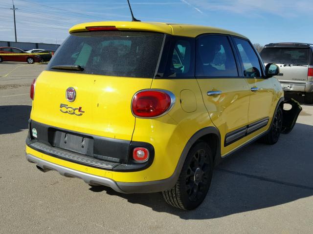 ZFBCFADHXEZ009618 - 2014 FIAT 500L TREKK YELLOW photo 4