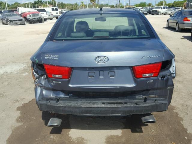 5NPEU46F39H517743 - 2009 HYUNDAI SONATA SE BLUE photo 9