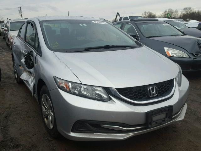 19XFB2F55DE286671 - 2013 HONDA CIVIC LX SILVER photo 1