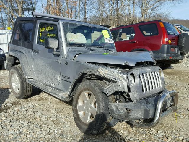 1C4AJWAG5EL252249 - 2014 JEEP WRANGLER S GRAY photo 1