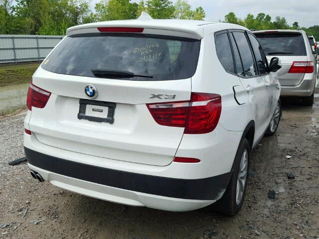 5UXWX9C50E0D33762 - 2014 BMW X3 XDRIVE2 WHITE photo 4