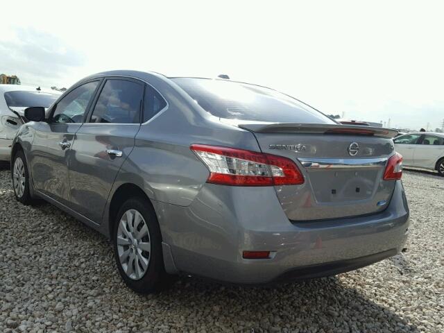 3N1AB7AP7DL737209 - 2013 NISSAN SENTRA S GRAY photo 3