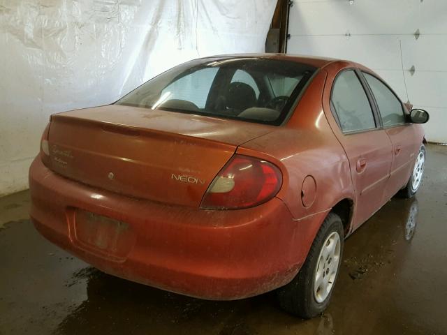 1P3ES46C91D153012 - 2001 PLYMOUTH NEON BASE 橙色 照片 4