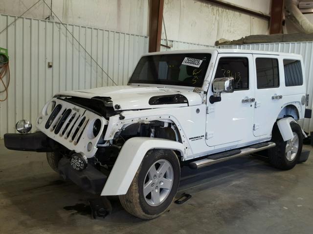 1C4BJWEG2DL685539 - 2013 JEEP WRANGLER U WHITE photo 2