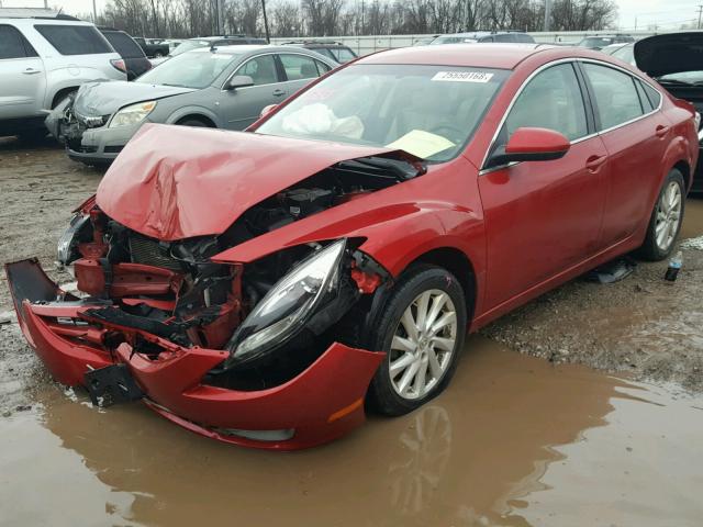 1YVHZ8DH5D5M02316 - 2013 MAZDA 6 TOURING RED photo 2