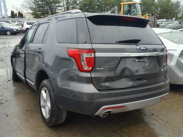 1FM5K8D8XHGD46800 - 2017 FORD EXPLORER X GRAY photo 3