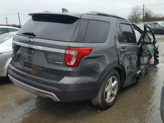 1FM5K8D8XHGD46800 - 2017 FORD EXPLORER X GRAY photo 4