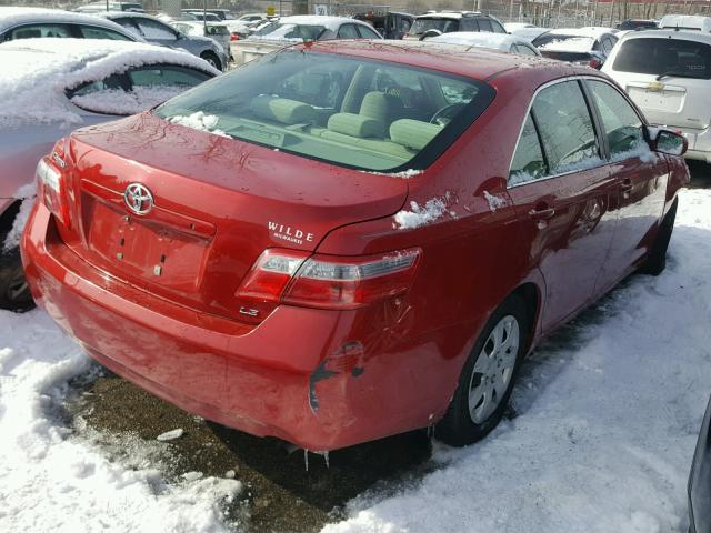 4T4BE46K29R095985 - 2009 TOYOTA CAMRY BASE RED photo 4