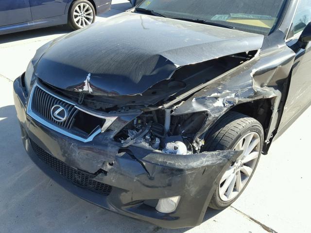 JTHBK262695104028 - 2009 LEXUS IS 250 BLACK photo 9