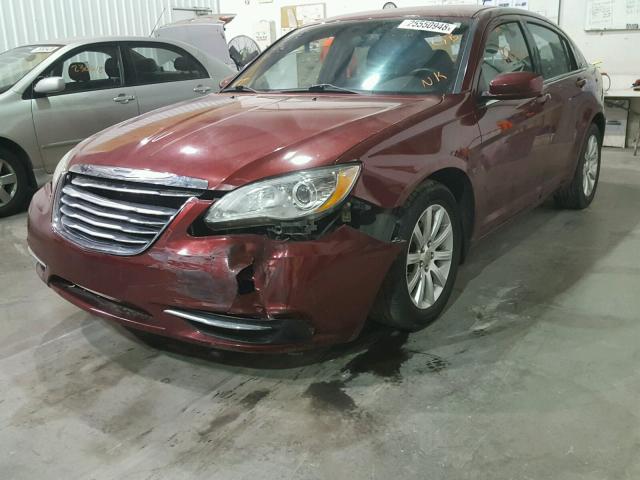 1C3CCBBB4EN137682 - 2014 CHRYSLER 200 TOURIN MAROON photo 2