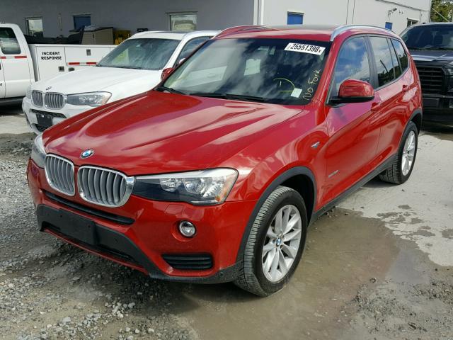 5UXWZ7C57F0F75769 - 2015 BMW X3 SDRIVE2 RED photo 2