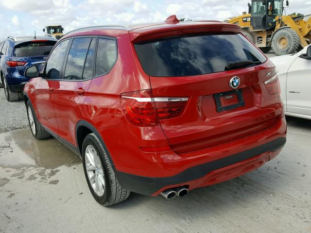 5UXWZ7C57F0F75769 - 2015 BMW X3 SDRIVE2 RED photo 3