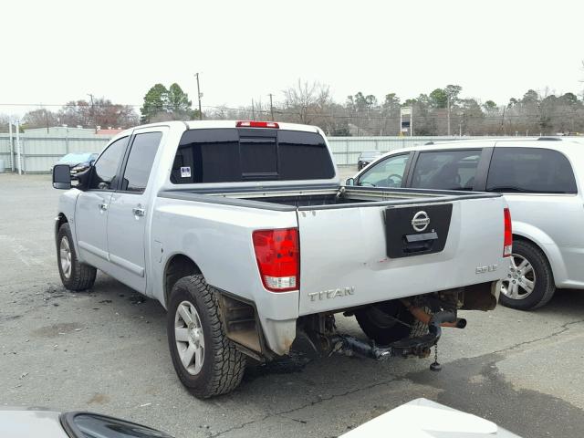 1N6AA07A24N500201 - 2004 NISSAN TITAN XE SILVER photo 3