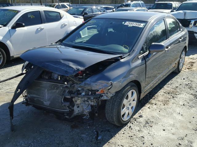 2HGFA1F50AH578338 - 2010 HONDA CIVIC LX GRAY photo 2