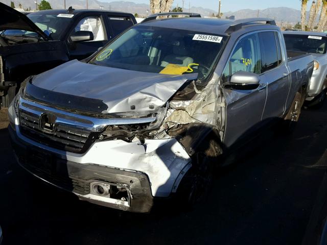 5FPYK3F77HB006661 - 2017 HONDA RIDGELINE GRAY photo 2