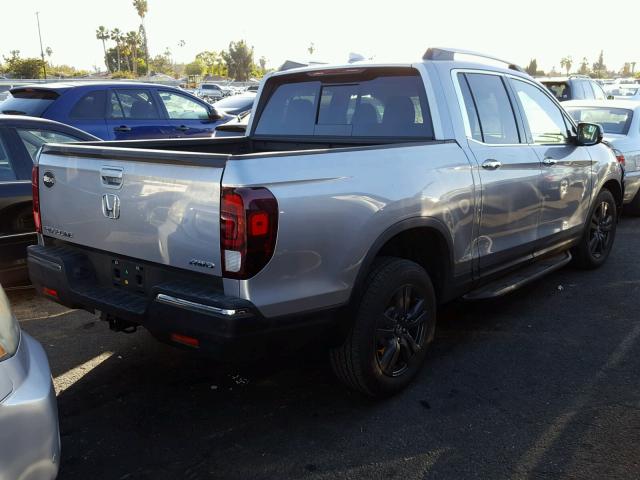 5FPYK3F77HB006661 - 2017 HONDA RIDGELINE GRAY photo 4