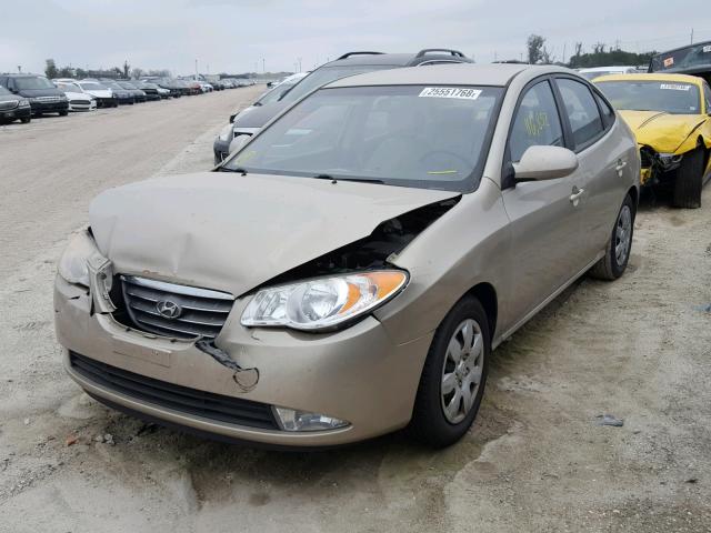 KMHDU46D28U541851 - 2008 HYUNDAI ELANTRA GL GOLD photo 2