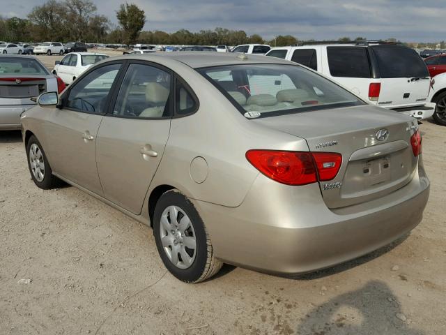 KMHDU46D28U541851 - 2008 HYUNDAI ELANTRA GL GOLD photo 3