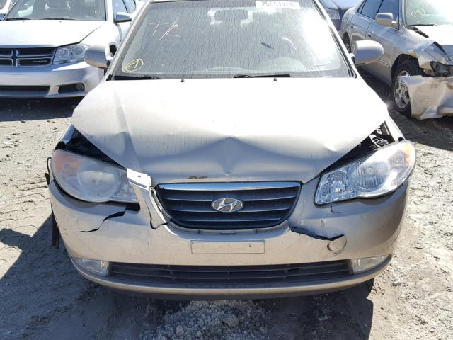 KMHDU46D28U541851 - 2008 HYUNDAI ELANTRA GL GOLD photo 9