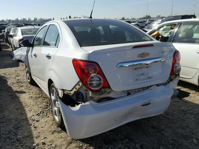 1G1JE5SH9E4121723 - 2014 CHEVROLET SONIC LTZ WHITE photo 3