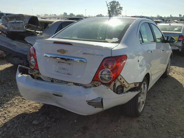 1G1JE5SH9E4121723 - 2014 CHEVROLET SONIC LTZ WHITE photo 4