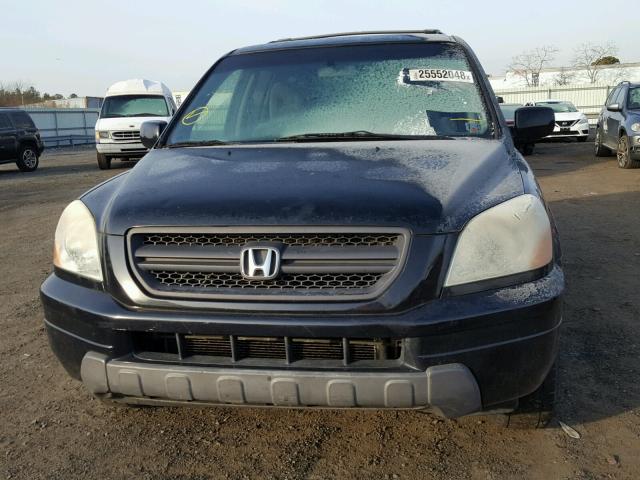 2HKYF18433H549326 - 2003 HONDA PILOT EX BLACK photo 9