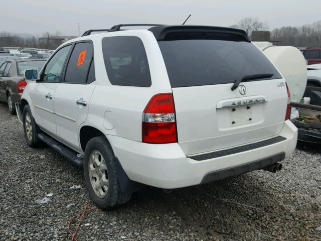 2HNYD18622H530971 - 2002 ACURA MDX TOURIN WHITE photo 3