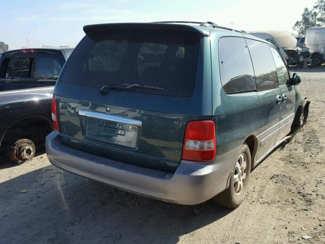 KNDUP132356622547 - 2005 KIA SEDONA EX GREEN photo 4