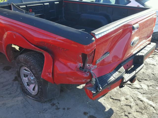 1FTYR10UX7PA45529 - 2007 FORD RANGER RED photo 10