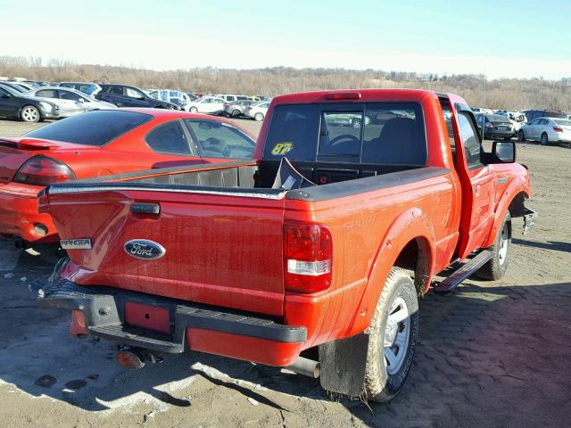 1FTYR10UX7PA45529 - 2007 FORD RANGER RED photo 4