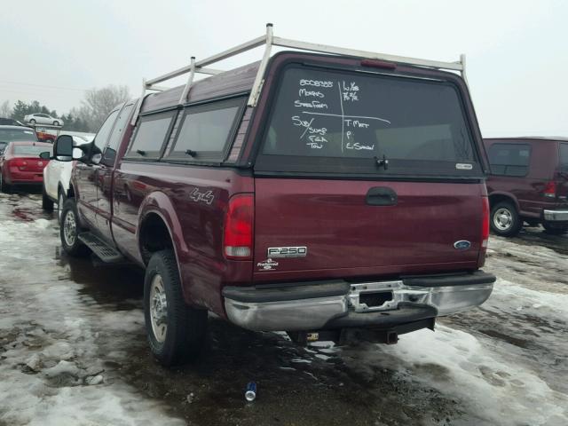 1FTSX21P65EC27375 - 2005 FORD F250 SUPER BURGUNDY photo 3