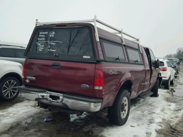 1FTSX21P65EC27375 - 2005 FORD F250 SUPER BURGUNDY photo 4