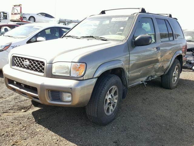 JN8DR09X91W573196 - 2001 NISSAN PATHFINDER GRAY photo 2