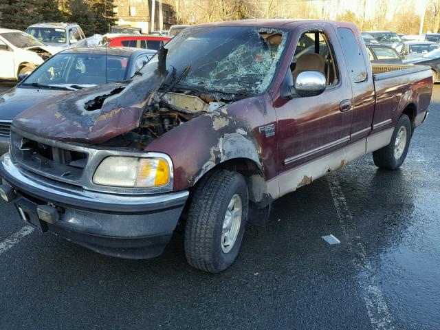 2FTZX1763WCB12652 - 1998 FORD F150 RED photo 2