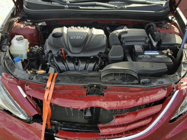 5NPEB4AC1CH319138 - 2012 HYUNDAI SONATA GLS RED photo 7