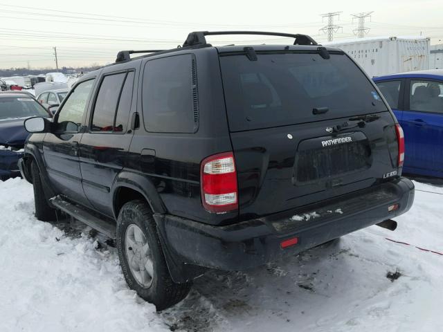 JN8DR07Y81W515723 - 2001 NISSAN PATHFINDER BLACK photo 3