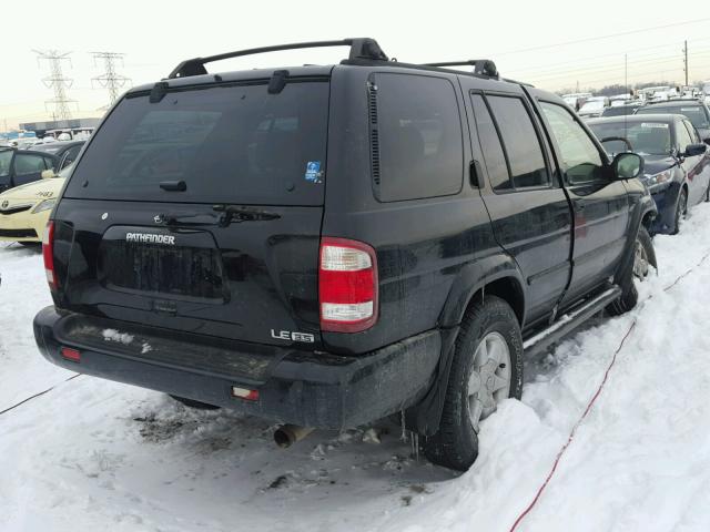 JN8DR07Y81W515723 - 2001 NISSAN PATHFINDER BLACK photo 4