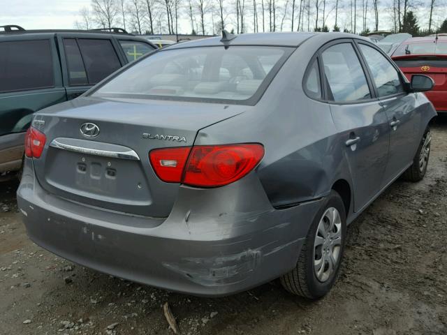 KMHDU4AD0AU019832 - 2010 HYUNDAI ELANTRA BL GRAY photo 4