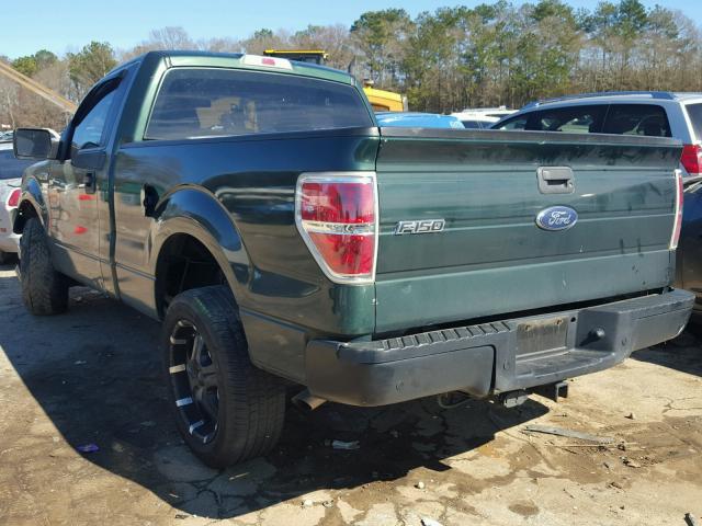 1FTMF1CW8AKE24585 - 2010 FORD F150 GREEN photo 3