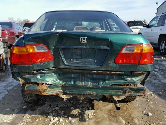 2HGEJ6618YH541277 - 2000 HONDA CIVIC BASE GREEN photo 9